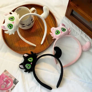 Bandas para el pelo de gato de tela para mujer, accesorios para el cabello de moda divertida, diadema linda de estilo lindo, nuevo