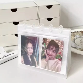 Álbum de fotos de escritorio para fotografías, carpeta DE FOTOS Kpop, libro de colección, soporte de tarjeta de soporte, adorno de escritorio