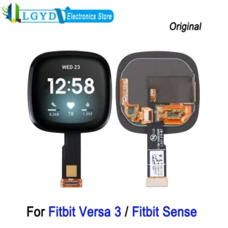 Pantalla AMOLED de 1,58 pulgadas para reloj inteligente Fitbit Versa 3 / Fitbit Sense, montaje completo de digitalizador, pieza de repuesto