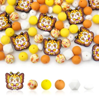 25 uds nuevas cuentas de silicona juego de cuentas con tema de abeja para fabricación de joyería DIY pulseras collares llavero accesorios de joyería regalos