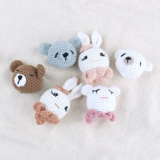 Cadena chupete ganchillo conejito, juguete para dentición, Kits DIY, accesorios Clip para mordedor bebé