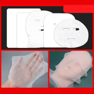 Mascarilla Facial de gasa de piezas, máscara Facial precortada, suave, para salón de belleza en casa, DIY, 100
