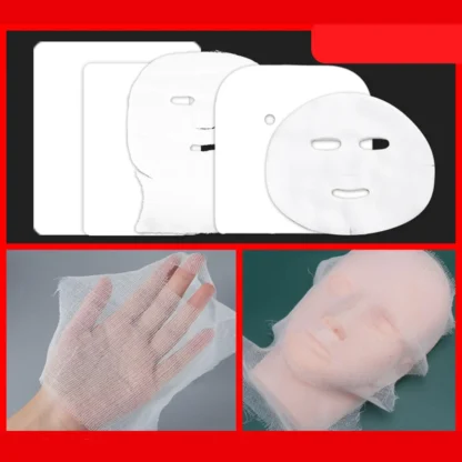 Mascarilla Facial de gasa de piezas, máscara Facial precortada, suave, para salón de belleza en casa, DIY, 100