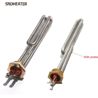 SNDHEATER elemento calentador de agua con/sin orificio de sonda BSP DN25/1 pulgada 32mm roscado 220V 1KW/2KW/3KW/4KW/6KW 304SS tubo