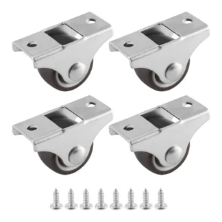 4 Uds Mini ruedas ruedas para muebles ruedas fijas pequeñas de 25mm ruedas móviles direccionales ruedas móviles para muebles