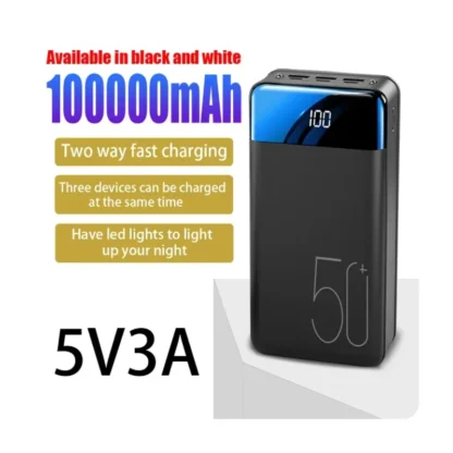 Paquete de Energía de carga rápida mejorada, gran capacidad, móvil, universal, 5V, 98000/100000 MAH, nuevo