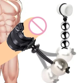 Anillo extensor de pene para hombre, aparato de estiramiento de bola de peso, glande, fantasma, ejercicio físico, masturbador, juguete sexual erótico para hombre