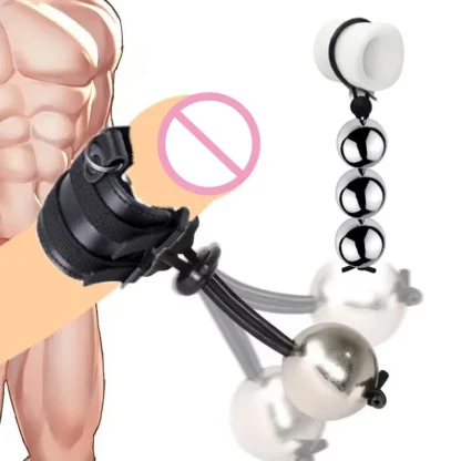 Anillo extensor de pene para hombre, aparato de estiramiento de bola de peso, glande, fantasma, ejercicio físico, masturbador, juguete sexual erótico para hombre