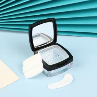 Mini caja de polvo portátil de 5g, tamiz vacío, bote de polvo suelto, caja cuadrada con soplo de polvo, tarro de maquillaje de viaje cosmético, contenedor de tamiz