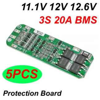 Batería de litio de iones de litio, cargador PCB BMS, Placa de protección para Motor de taladro, Lipo, 1/2/5 piezas, 3S, 20A, 25W, 3,6 V, 3,7 V, 18650 V, 11,1