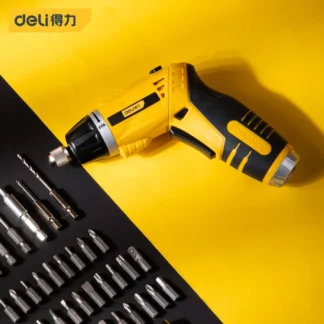 DELI TOOL-destornillador eléctrico DL4 para el hogar, taladro eléctrico recargable de litio pequeño, juego de tornillos de mano