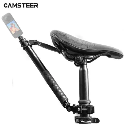 Camsteer 2024 asiento trasero de bicicleta Premium soporte de visión para tercera persona para cámaras GoPro Max Hero 12 11 10 9 8 Insta360 X3 One X2 Rs DJI