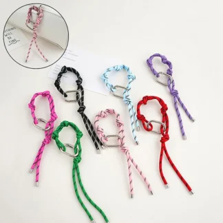 Colgante de pulsera trenzada para bolso de mano, 1 piezas, cordón decorativo, accesorios para llaves