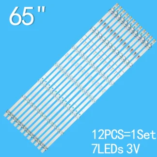 Tira de luces LED de retroiluminación, accesorio para televisor de 65 pulgadas, 7 lámparas, lente cuadrada, piezas LB65077T HE659ZF E469119 LB6507T, 12 CRH-BX65S1U523030T100791N