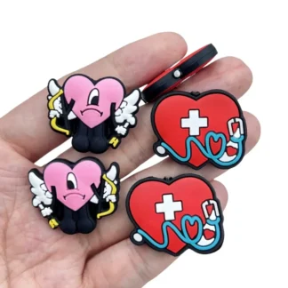 Cuentas de silicona de estetoscopio para bebés, accesorios de joyería, cuentas focales Teethe, cuentas de pezón, 10 unidades