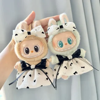 Mini ropa bonita para muñecas de peluche, 17cm, Labubu II Idol, ropa para muñecas, regalo artesanal, traje de fiesta para sentarse, accesorios para Corea, Kpop Exo