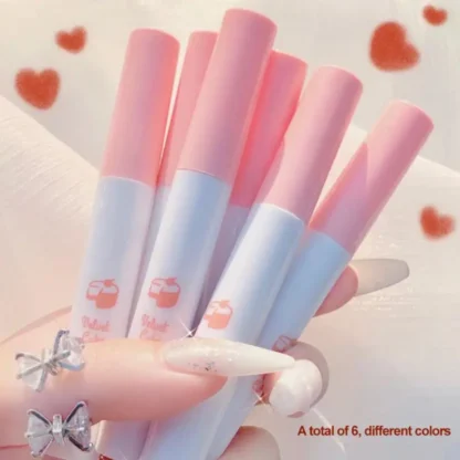 Lápiz labial terciopelo mate aplicación suave Color de labios duradero juego de esmalte de labios favorito del cliente de moda resistente al agua de larga duración
