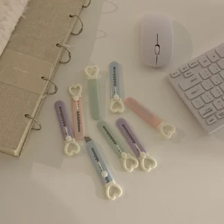 MINKYS-Mini cuchillo de bolsillo Kawaii, cortador de papel, herramientas de envoltura artesanal, papelería