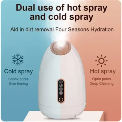 Nano-vaporizador portátil para Spa Facial, pulverizador de niebla caliente y fría, Humidificador eléctrico hidratante, vaporizad