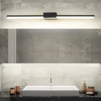 Deyidn-Lámpara moderna para espejo, luz de lavabo Simple para maquillaje, mesa, espejo, iluminación interior Led NEGRO/blanca para cuarto de baño sanitario