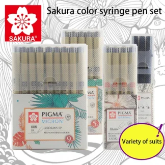 Pluma de aguja japonesa Sakura resistente al agua, pluma de dibujo de cómic pintada a mano, para estudiantes, arte dedicado, Sakura