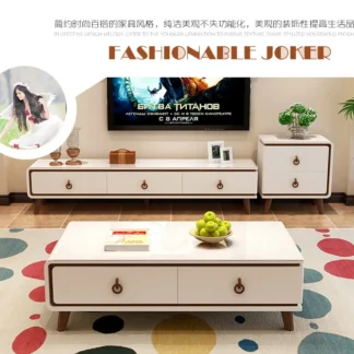 Soporte de TV moderno para sala de estar, muebles para el hogar, soporte para monitor led de tv, mueble de tv, mesa de tv + mesa de centro, mesa de bajo