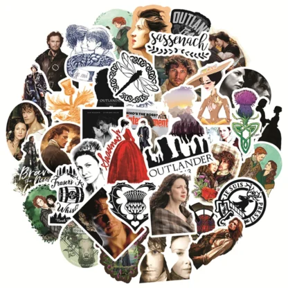 Pegatinas impermeables clásicas de la serie de TV Outlander, calcomanías geniales para equipaje de viaje, guitarra, nevera, portátil, juguetes para niños, regalo, 10/30/50 Uds.