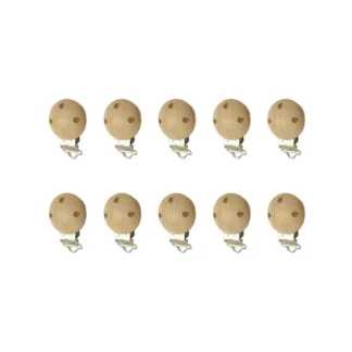 Soporte para chupete de bebé, accesorios reutilizables, agujeros redondos de madera para insignia, 10 Uds.
