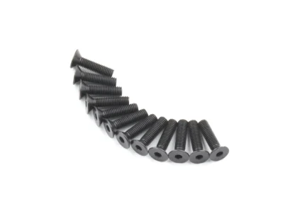 Tornillo avellanado hexagonal M5 x 20 mm acero negro (10 piezas)