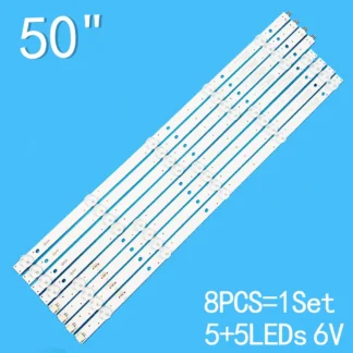 JS-D-JP50DM-101EC (988) para TV LCD de 50 pulgadas, 81112mm, 10LED, 6V, 988-14-1T/3030-300/4P, 94V-0, R72-50D04-024