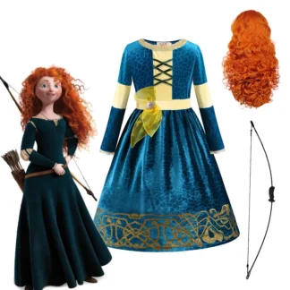 Disfraz de Brave Princess Melinda para niñas, vestido de manga larga para otoño e invierno, ropa de actuación para Halloween, Cosplay
