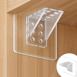 Clavijas de soporte de estante adhesivas para cocina, dormitorio, armario, estante, Clips de soporte, colgador de pared, soporte adhesivo, 4 Uds.