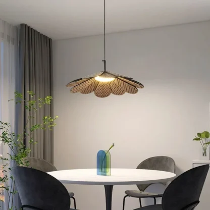 GHJUYIOL Lámpara colgante de madera de nogal para restaurante, barra retro japonesa, balcón de madera, casa de familia, dormitorio, luz de estudio