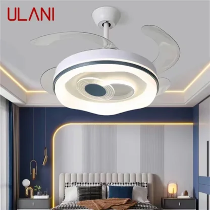 ULANI-ventilador de techo con luz LED, moderno, Stealth, sala de estar, restaurante, dormitorio, habitación de niños, control remoto, eléctrico
