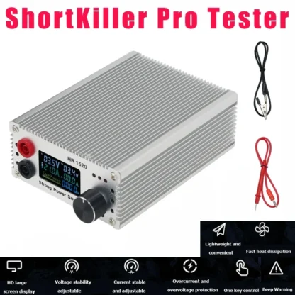 ShortKiller Pro-probador de cortocircuito de placa base profesional con pantalla LCD, 15V, 20a, para reparación de teléfonos móviles, uso de pruebas