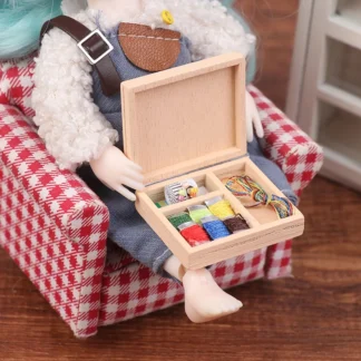 Kit de costura de simulación para casa de muñecas, Mini muebles de decoración, accesorios para el hogar, 1/12