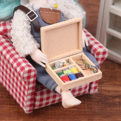 Kit de costura de simulación para casa de muñecas, Mini muebles de decoración, accesorios para el hogar, 1/12