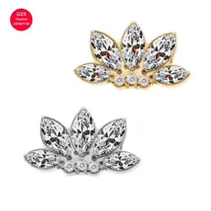 Calendo-pendientes de titanio G23 para hombre y mujer, Piercings de cartílago, Marquesa de loto, hélice, joyería corporal