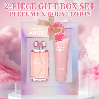 Eau de Parfum-Juego de espray y loción corporal para mujer, Set de regalo con fragancia de 3,4 Oz EDP Spray 2,8 Oz, Crema Corporal Shine Angel 2 piezas, regalos