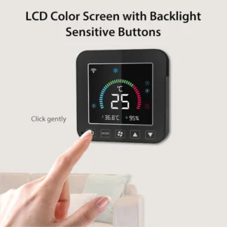 Tuya-controlador infrarrojo inteligente para aire acondicionado, pantalla a Color de temperatura y humedad, WiFi, pantalla en tiempo Real