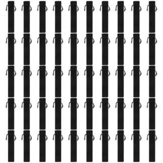 50 Uds. Estuche para bolígrafos de terciopelo negro, funda para bolígrafo individual, estuche para lápices