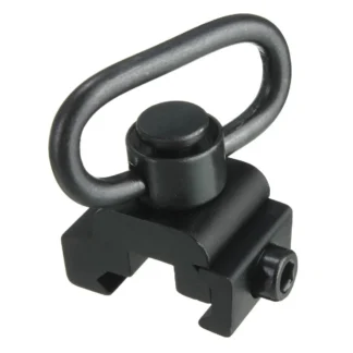 Accesorio giratorio de eslinga QD de liberación rápida con soporte de riel Picatinny de 20 mm negro