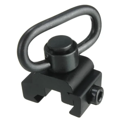 Accesorio giratorio de eslinga QD de liberación rápida con soporte de riel Picatinny de 20 mm negro