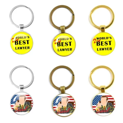 LLavero de cabujón de cristal Better Call Saul para hombres y mujeres, llavero de coche, dijes, accesorios de moda, regalos, superventas