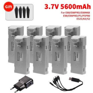 Accesorio de batería de 3,7 V y 5600Mah para Dron teledirigido, E88, E88PRO, E99, K3, Ls-E525, E525 PRO, Mini Uav