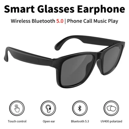 Gafas auriculares inteligentes inalámbricos Bluetooth 5,3 auriculares gafas de sol UV400 polarizadas Len Touch Contrl llamada música deporte gafas