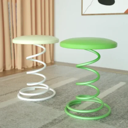 Taburetes bajos de lujo para sala de estar, sillas de comedor, cambio de zapatos para el hogar, Bar, otomanas, hierro, nórdico, creativo, Primavera