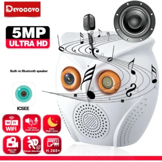 Cámara de vigilancia CCTV inalámbrica para interiores ICSEE de 5MP con Altavoz Bluetooth WiFi Color para el hogar visión nocturna cámara de seguridad para Monitor de bebé