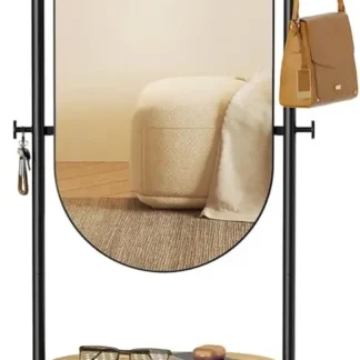 Espejo de piso de longitud completa, 3 en 1, espejo de cuerpo completo de pie moderno, inspirado en el diseño original Award-Winning, 16,5 x 18,9 x 68.