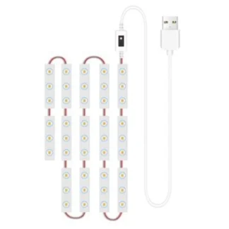 Iluminación USB Espejo Luz Belleza LED Maquillaje Barra de luz Contacto Mano Tocador Luz de relleno Red Rojo